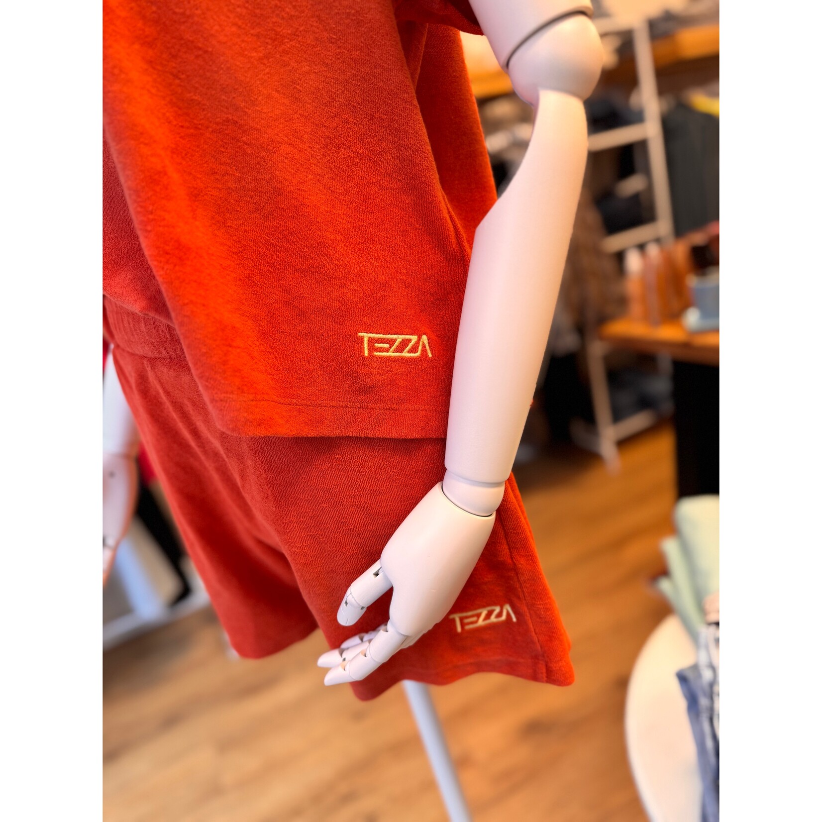 Tezza Fashion Tezza Badstof short Coral