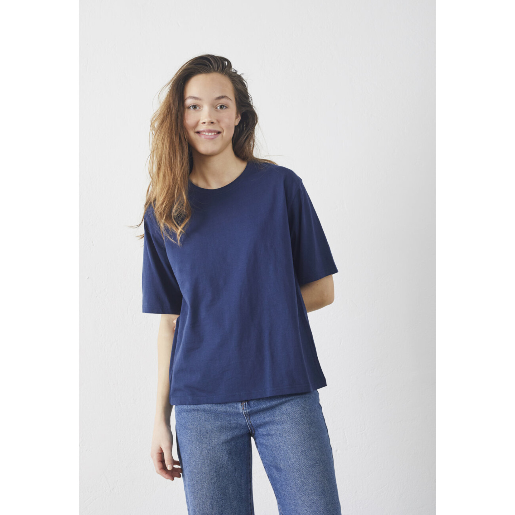 Sisters Point Heda Loose SS t-shirt Navy