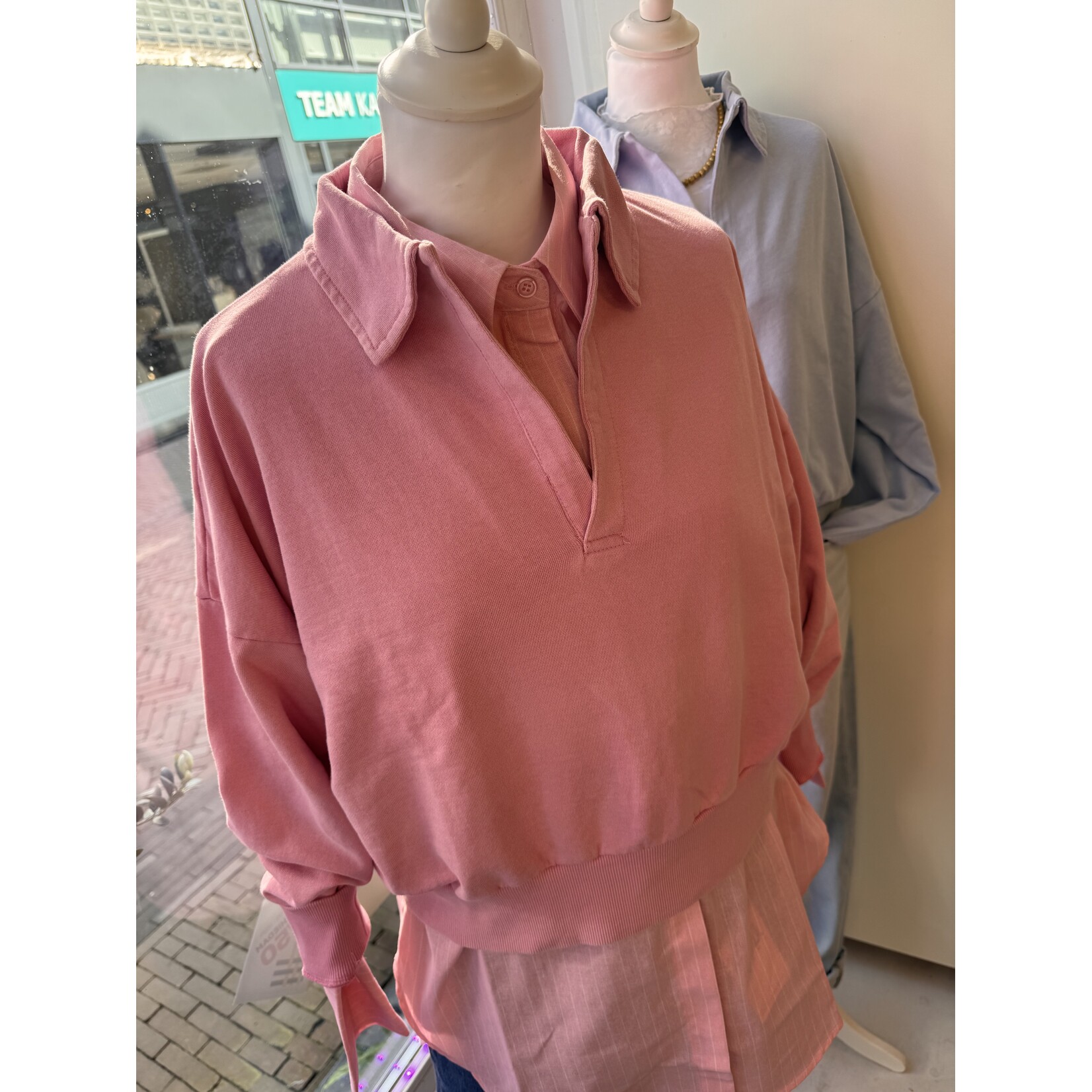 24Colours 24Colours sweater polo Corine pink