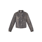 Sisters Point Feva leopard jacket denim