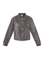 Sisters Point Feva leopard jacket denim