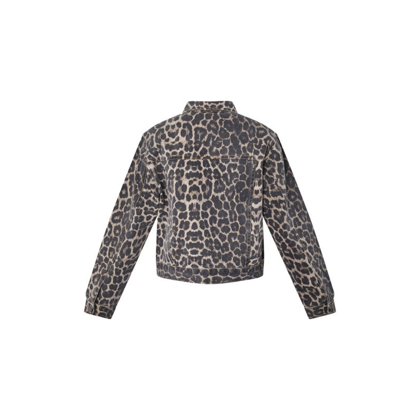 Sisters Point Feva leopard jacket denim