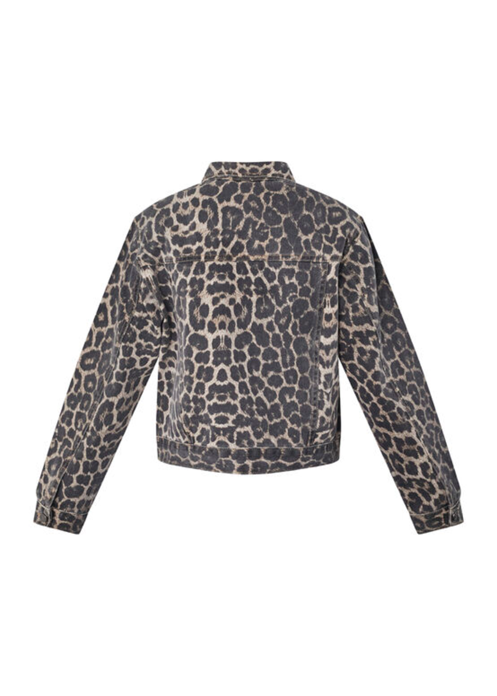 Sisters Point Feva leopard jacket denim