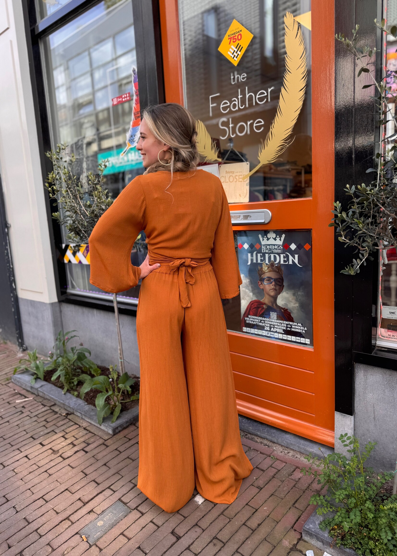 Berawa Luxe Berawa Elsa palazzo pants rust