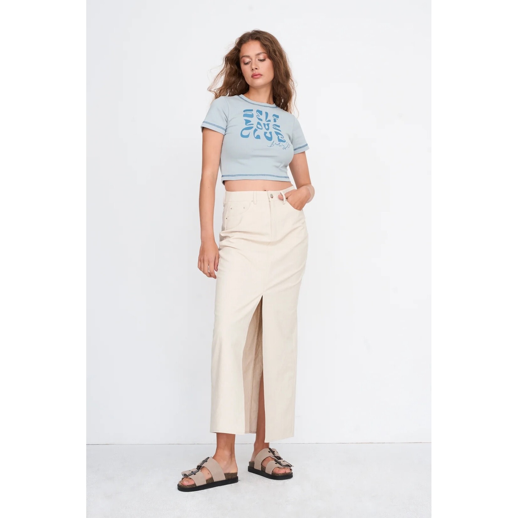 24Colours 24Colours lange rok Kay beige