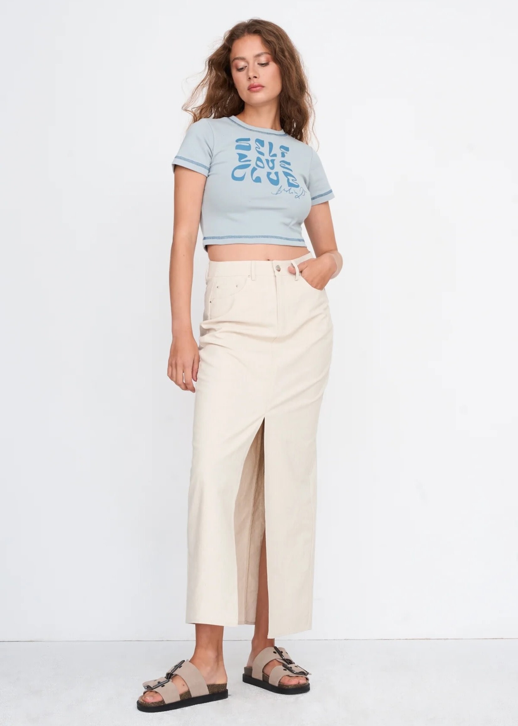 24Colours 24Colours lange rok Kay beige
