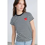 24Colours 24Colours t-shirt love stripe zwart