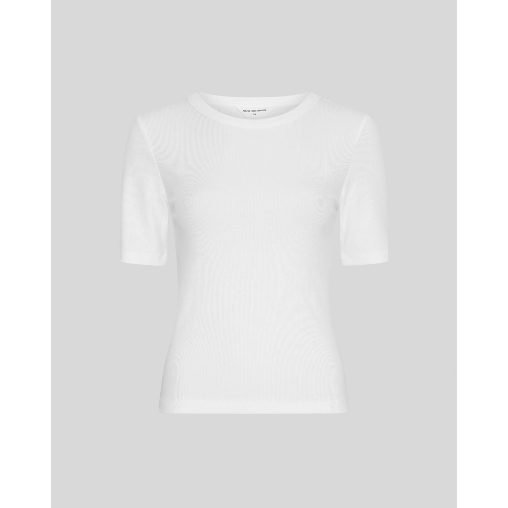 Moss Copenhagen Betrina Rib t-shirt wit