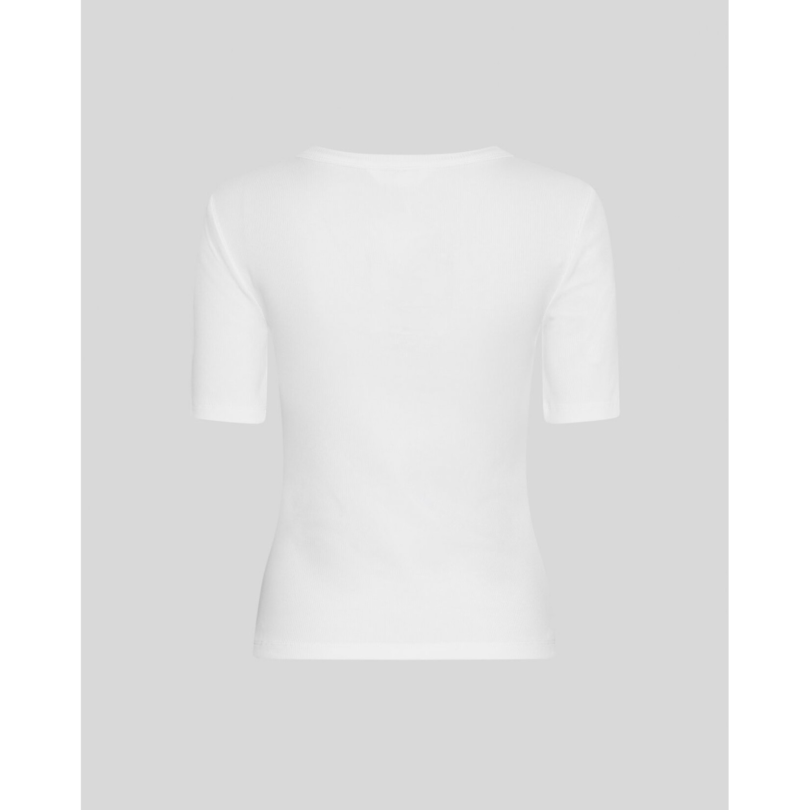 Moss Copenhagen Betrina Rib t-shirt wit