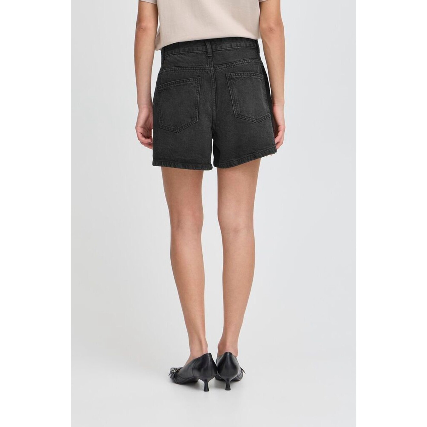 ICHI Ihaveny denim short zwart