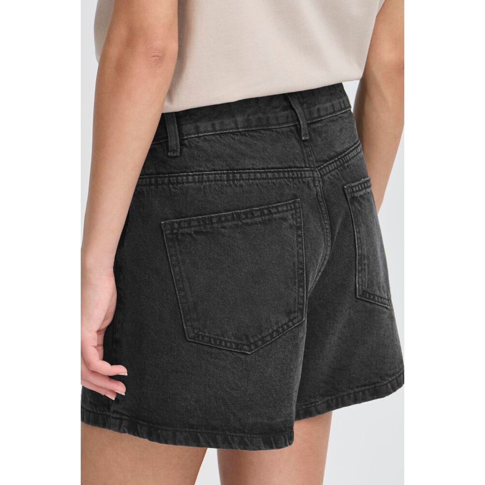 ICHI Ihaveny denim short zwart