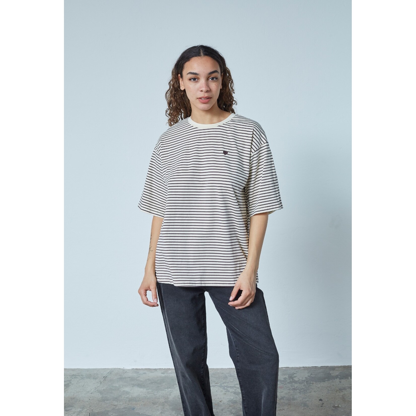 Sisters Point t-shirt streep Vez bruin