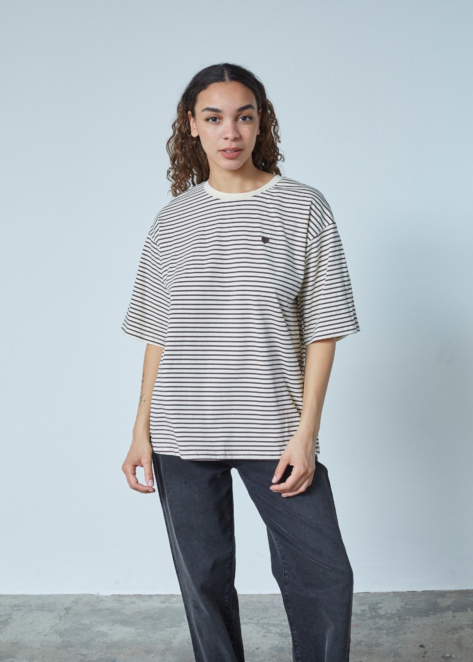 Sisters Point t-shirt streep Vez bruin