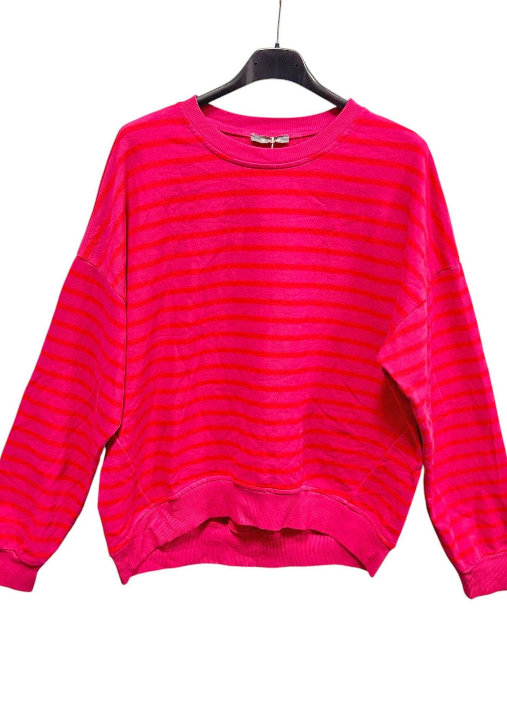 Sweater Lina streep roze