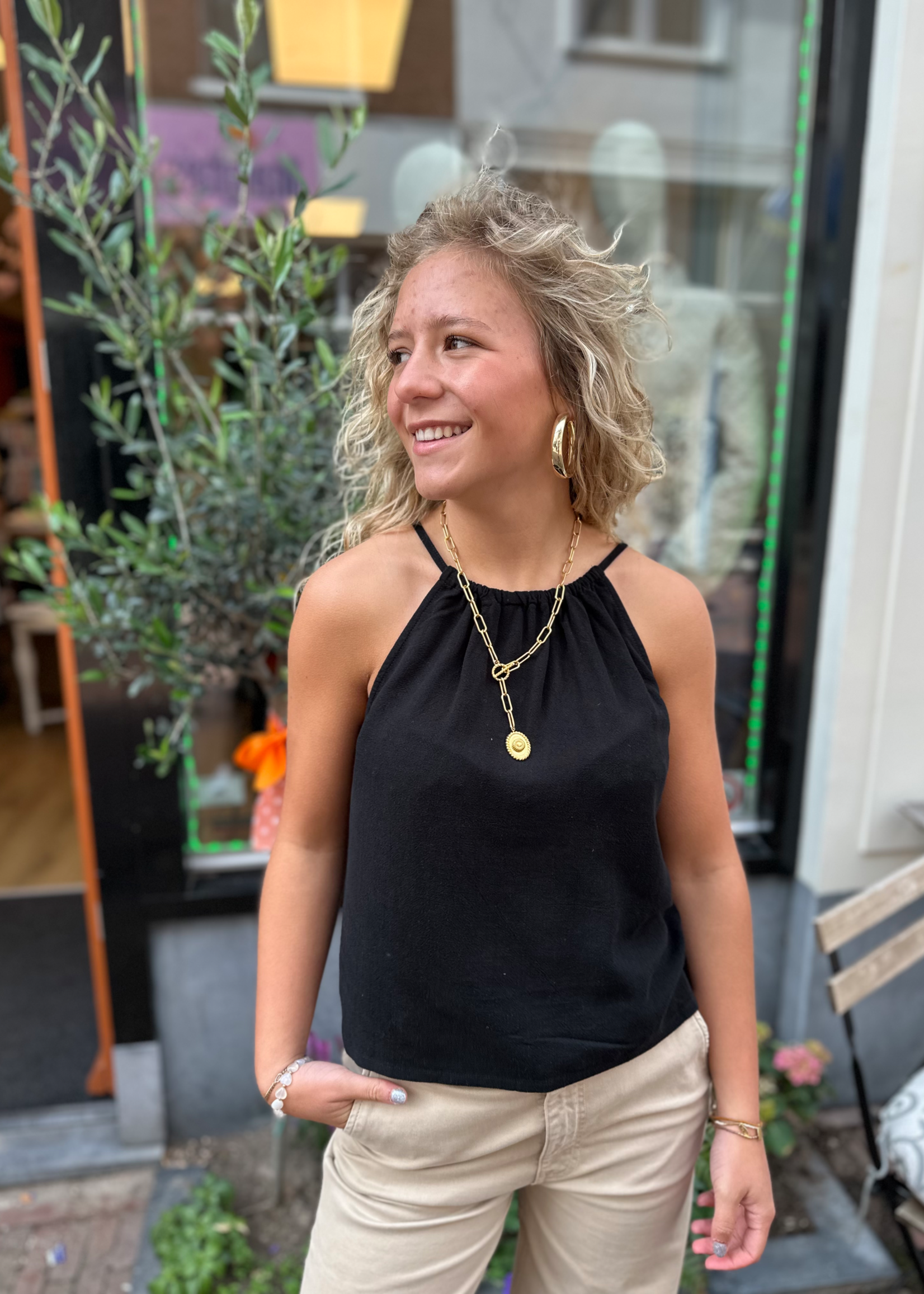 24Colours 24Colours top Lana zwart