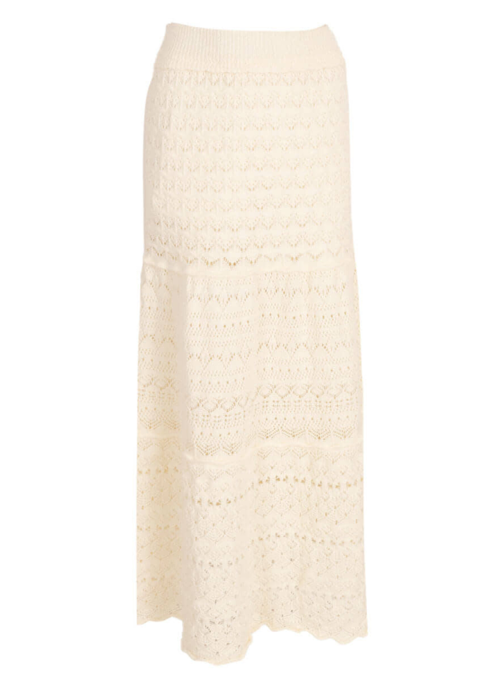 Maxi rok Fenna kant off white