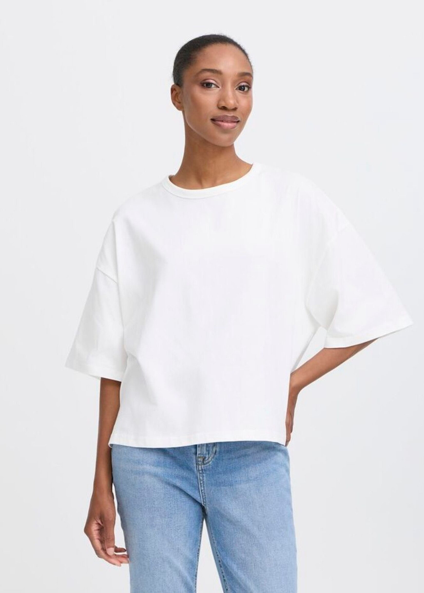 ICHI Ihpalmer t-shirt EX loose fit wit