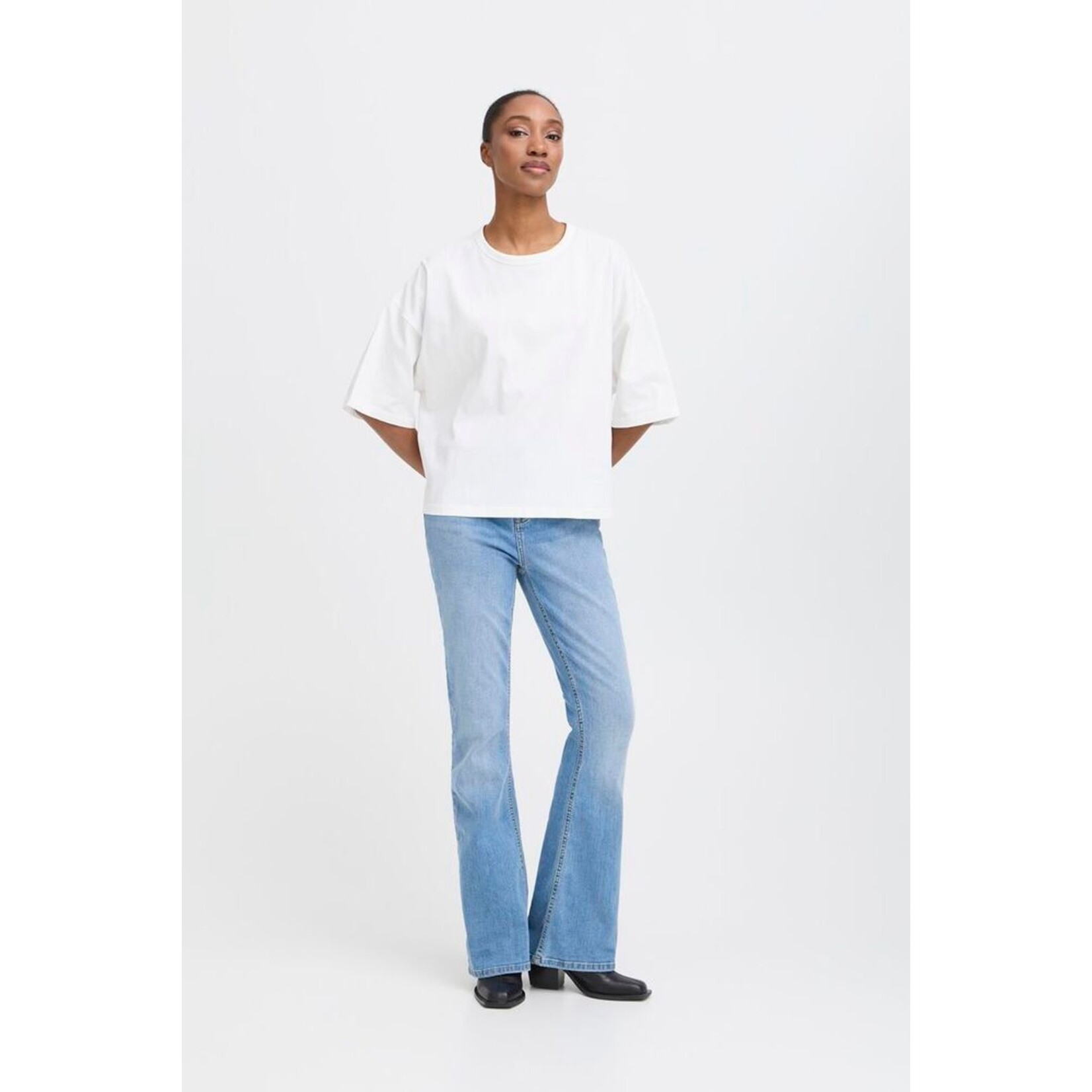 ICHI Ihpalmer t-shirt EX loose fit wit