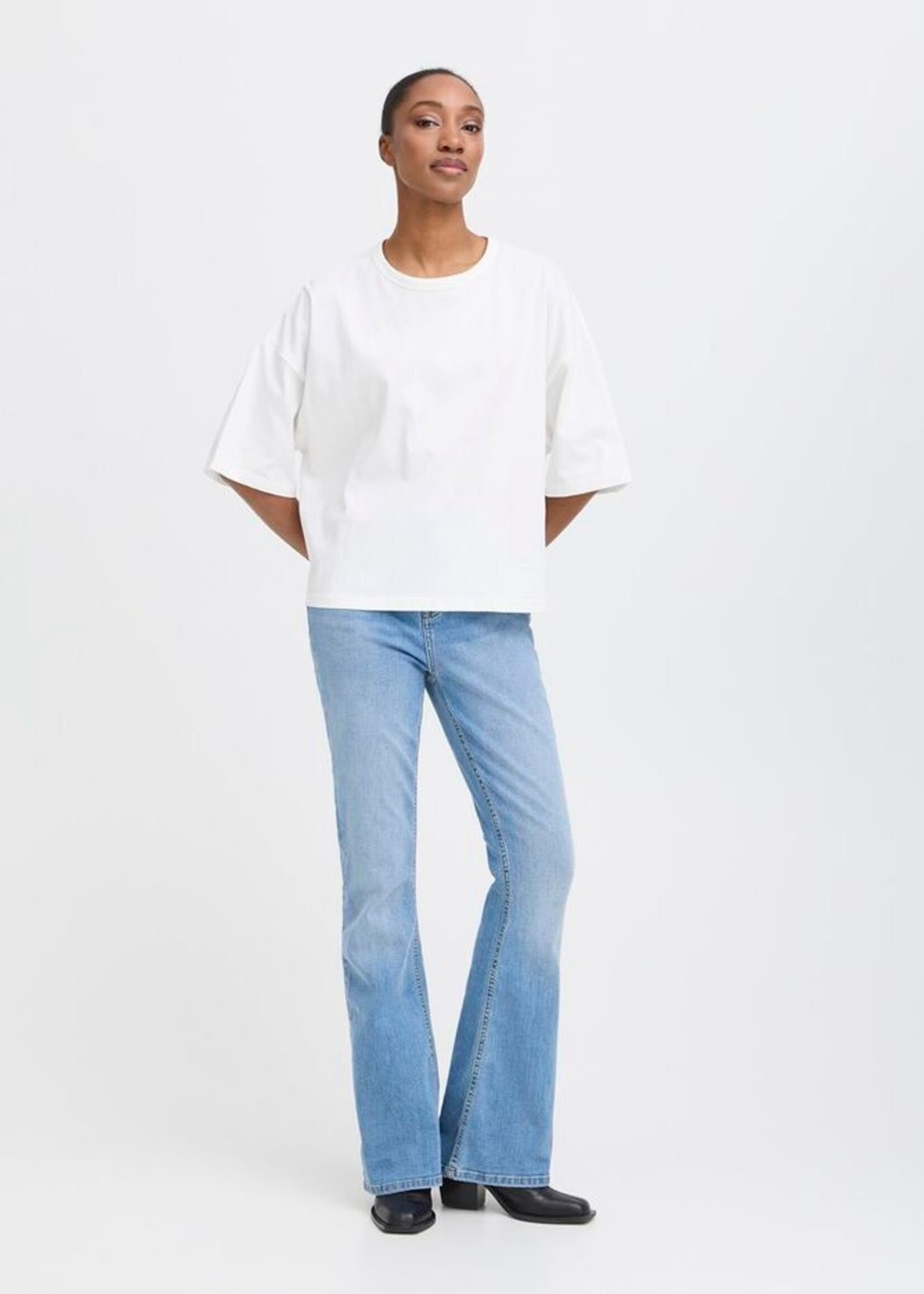 ICHI Ihpalmer t-shirt EX loose fit wit