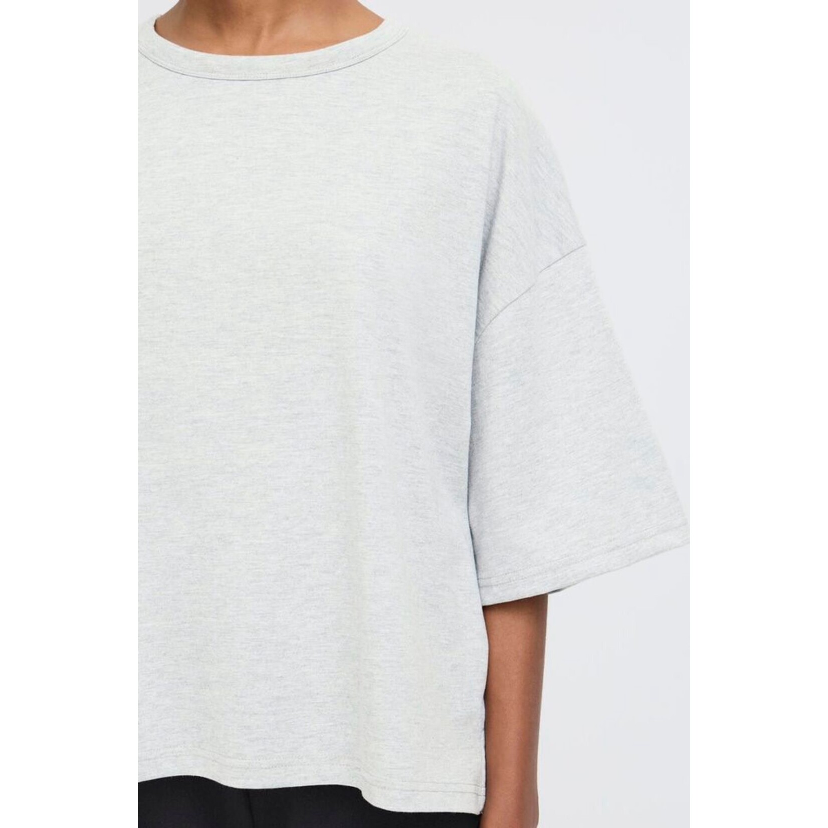 ICHI Ihpalmer t-shirt EX loose fit grijs