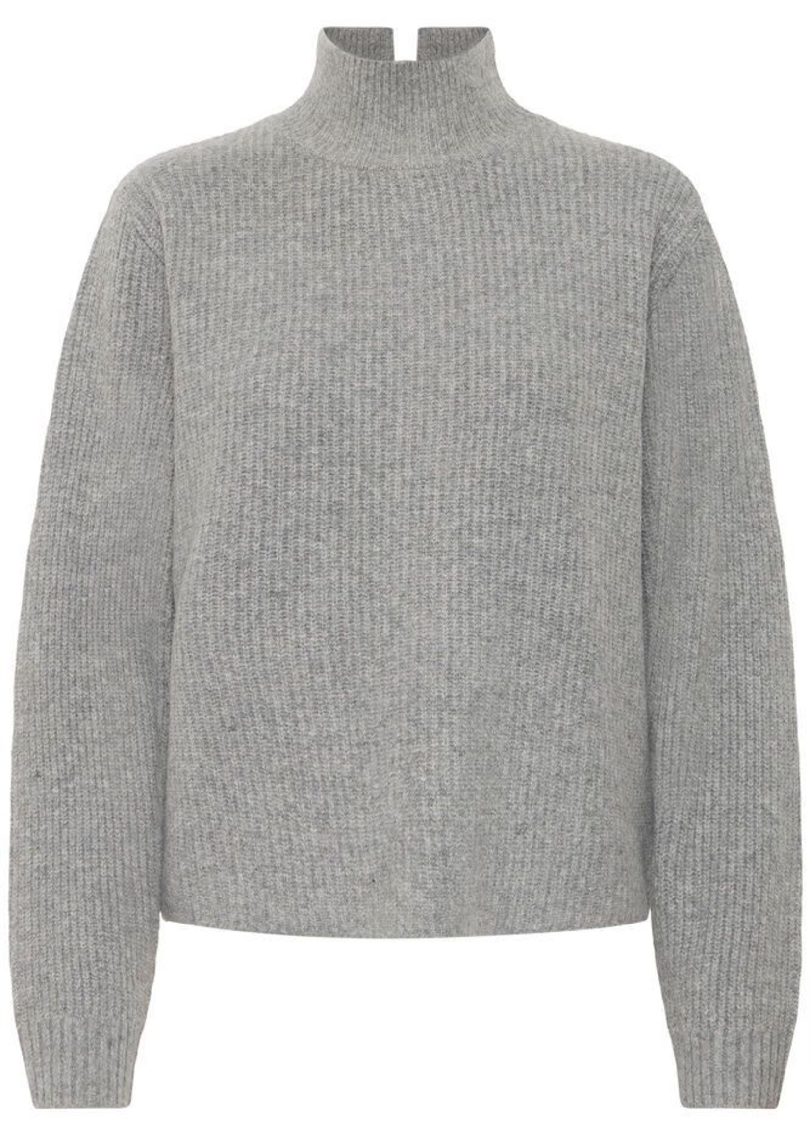 ICHI Ihducie gebreide trui grijs