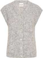ICHI Ihbelablue gebreid gilet grijs