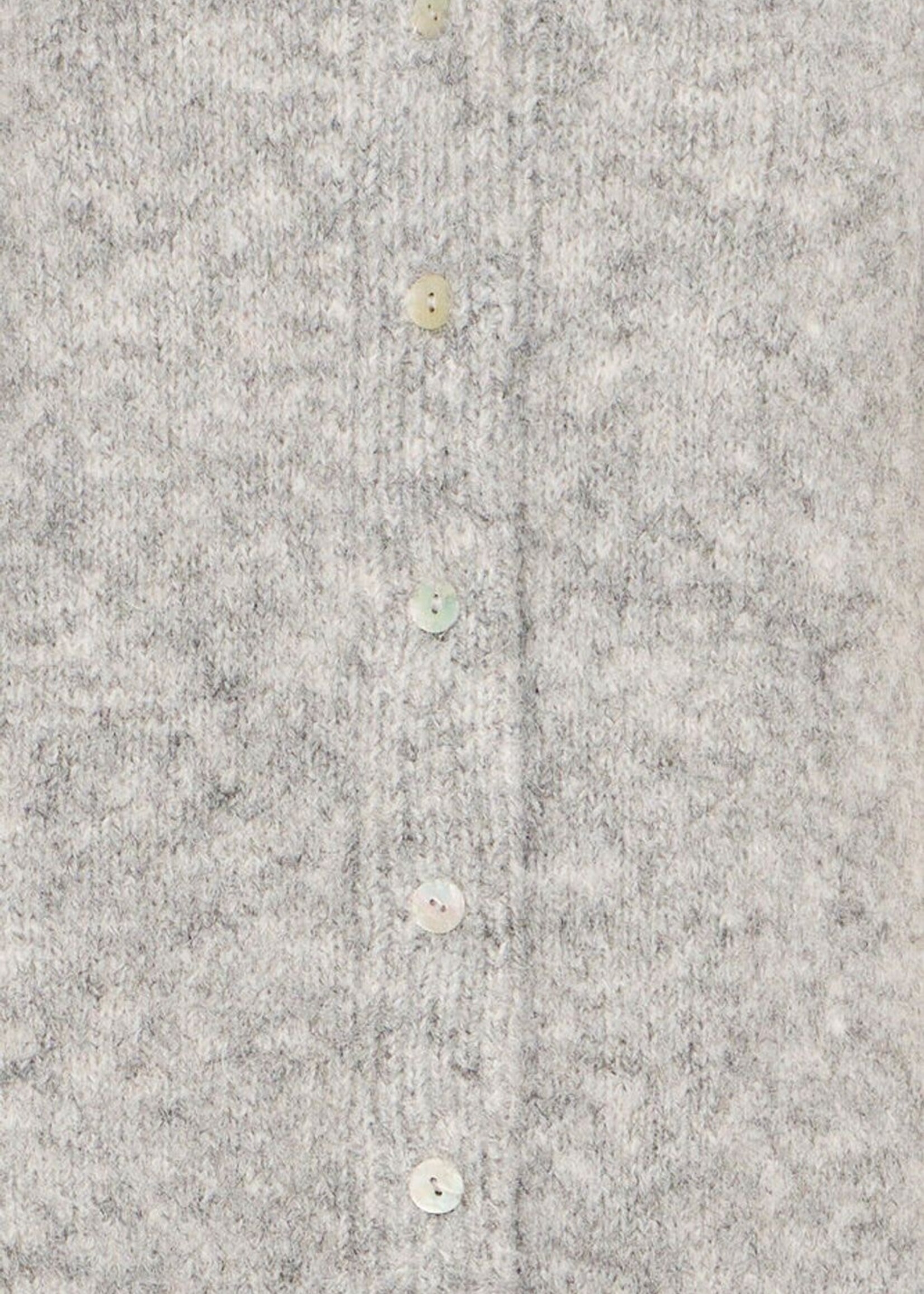 ICHI Ihbelablue gebreid gilet grijs