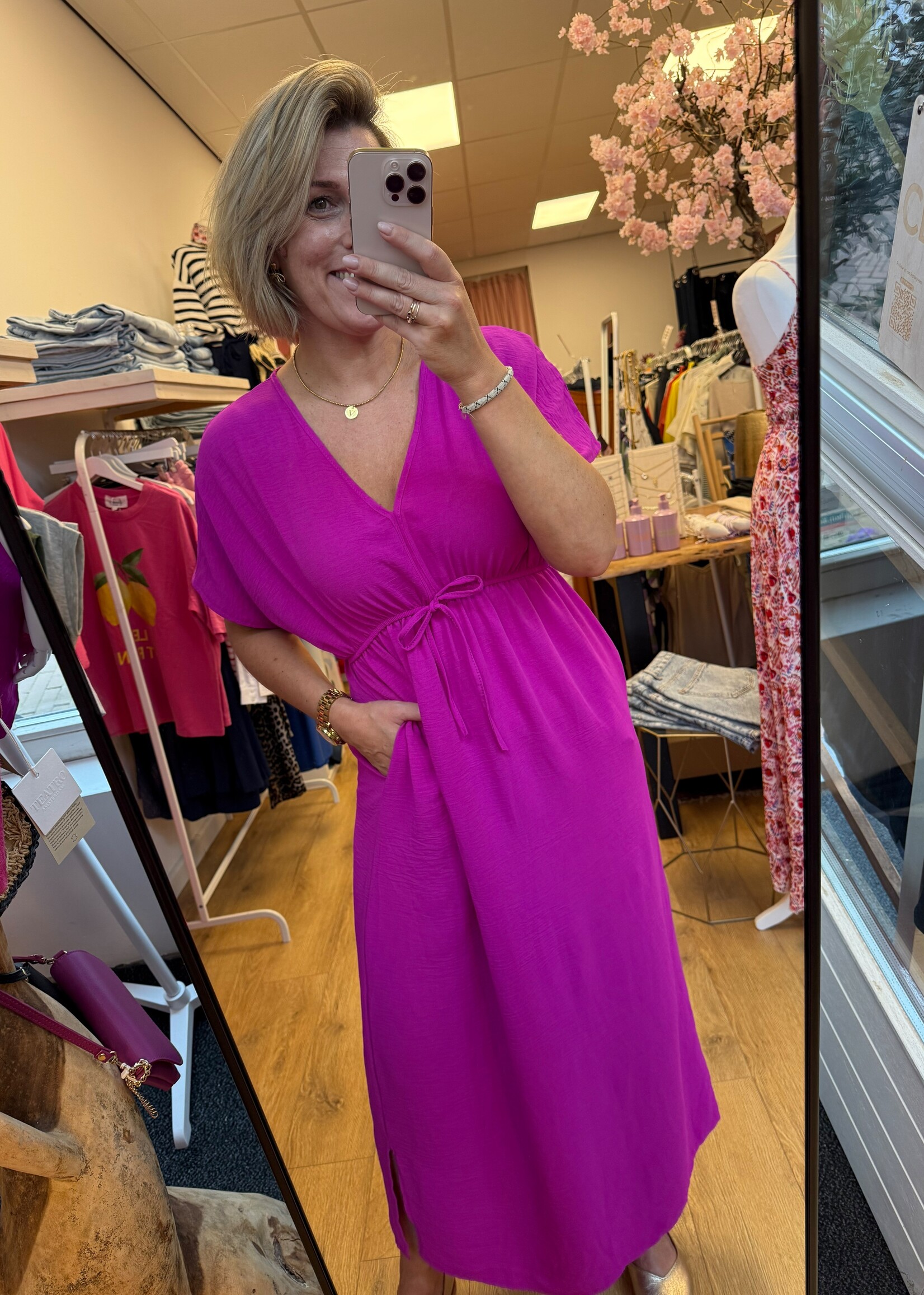 Maxi jurk Lotte magenta