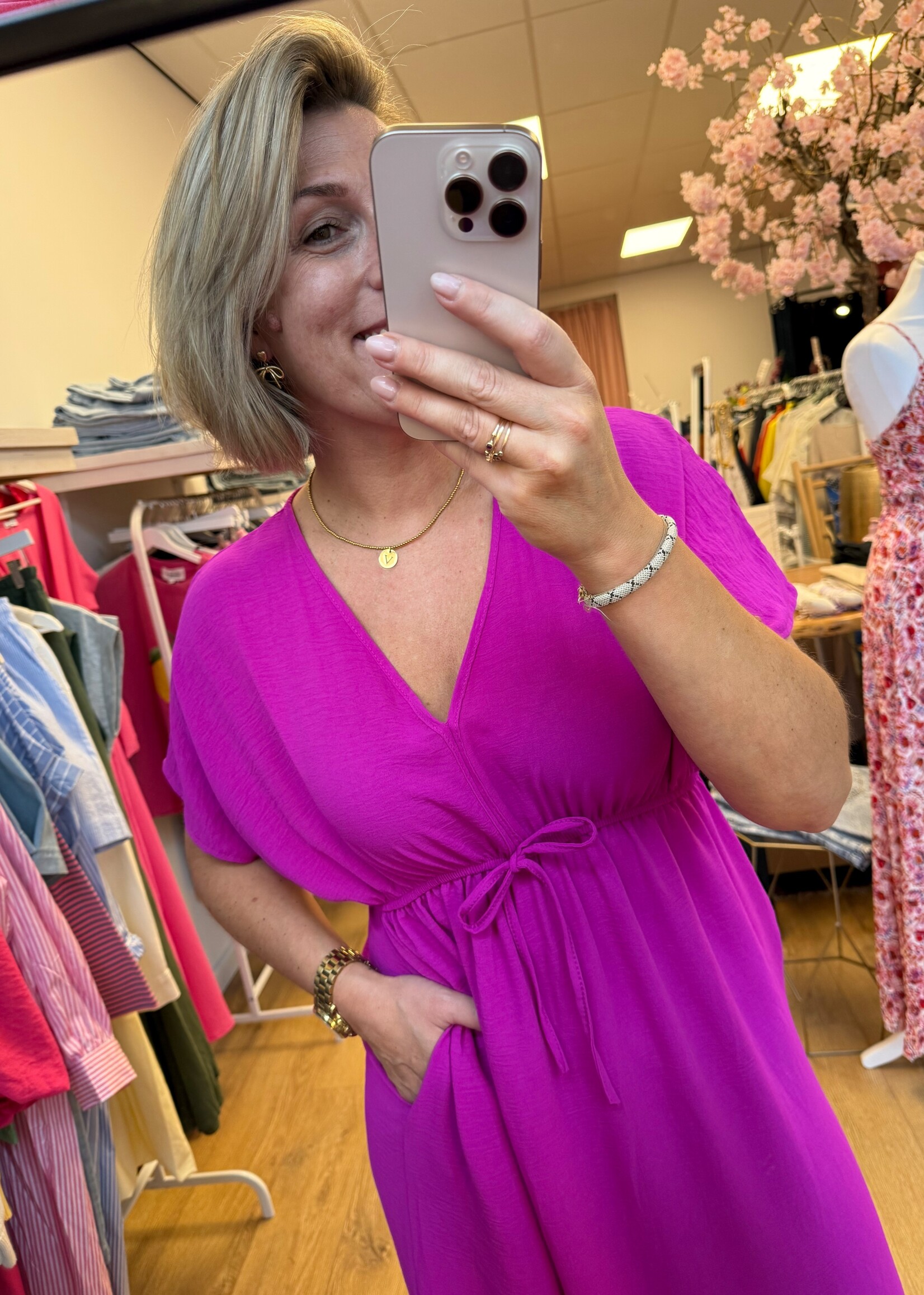 Maxi jurk Lotte magenta