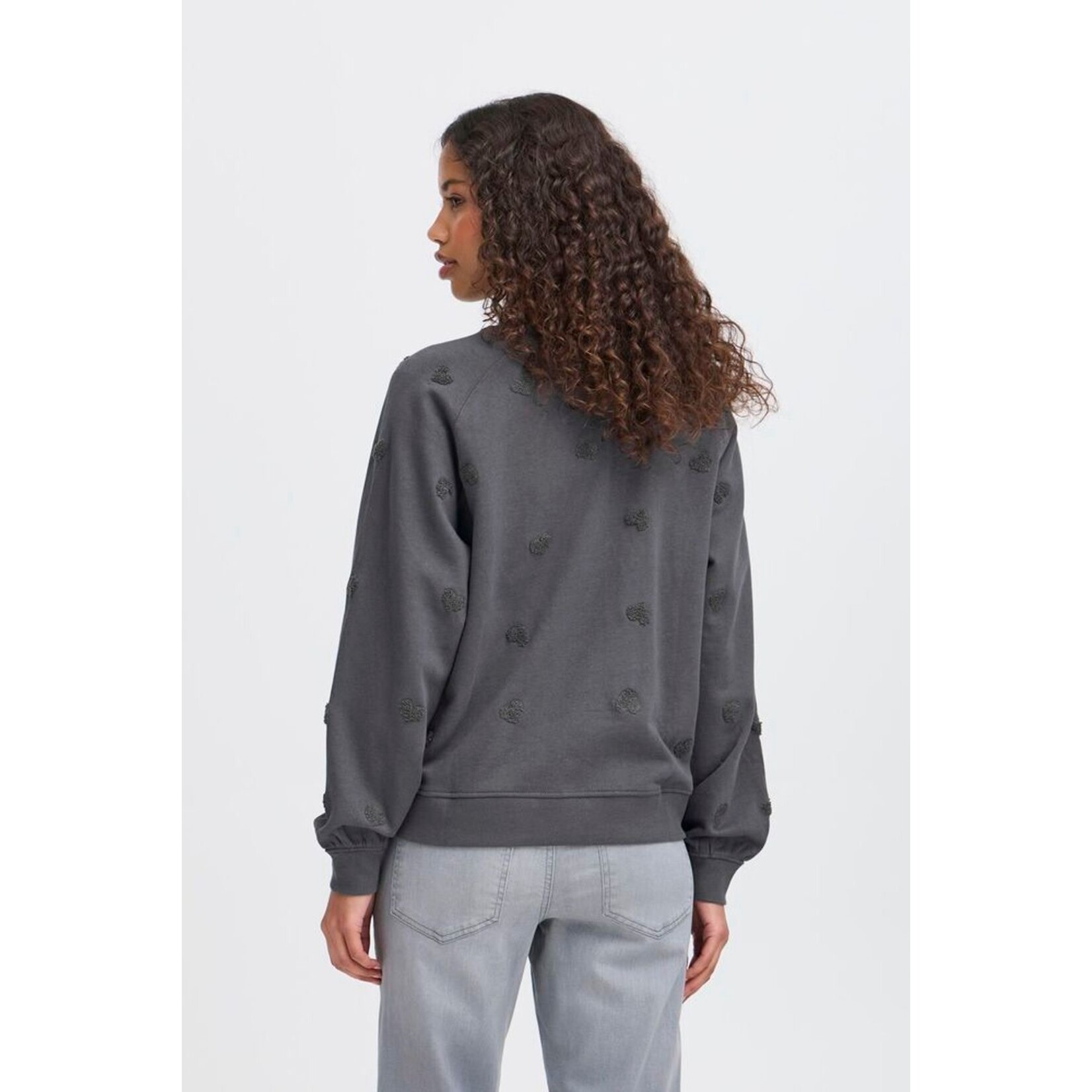 ICHI Ihkasura sweater love grijs