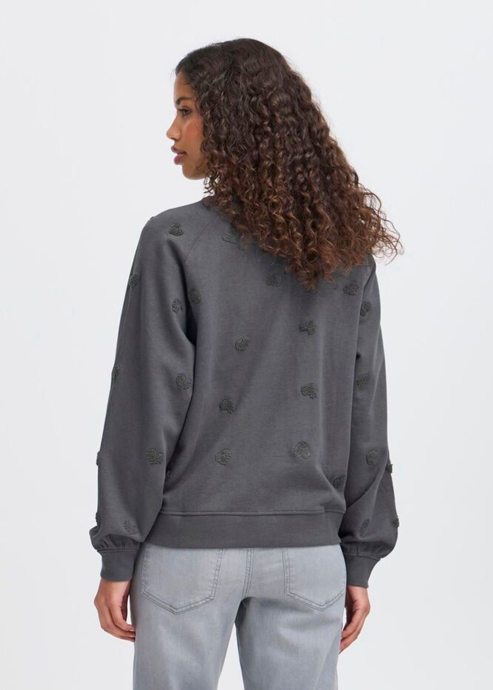 ICHI Ihkasura sweater love grijs