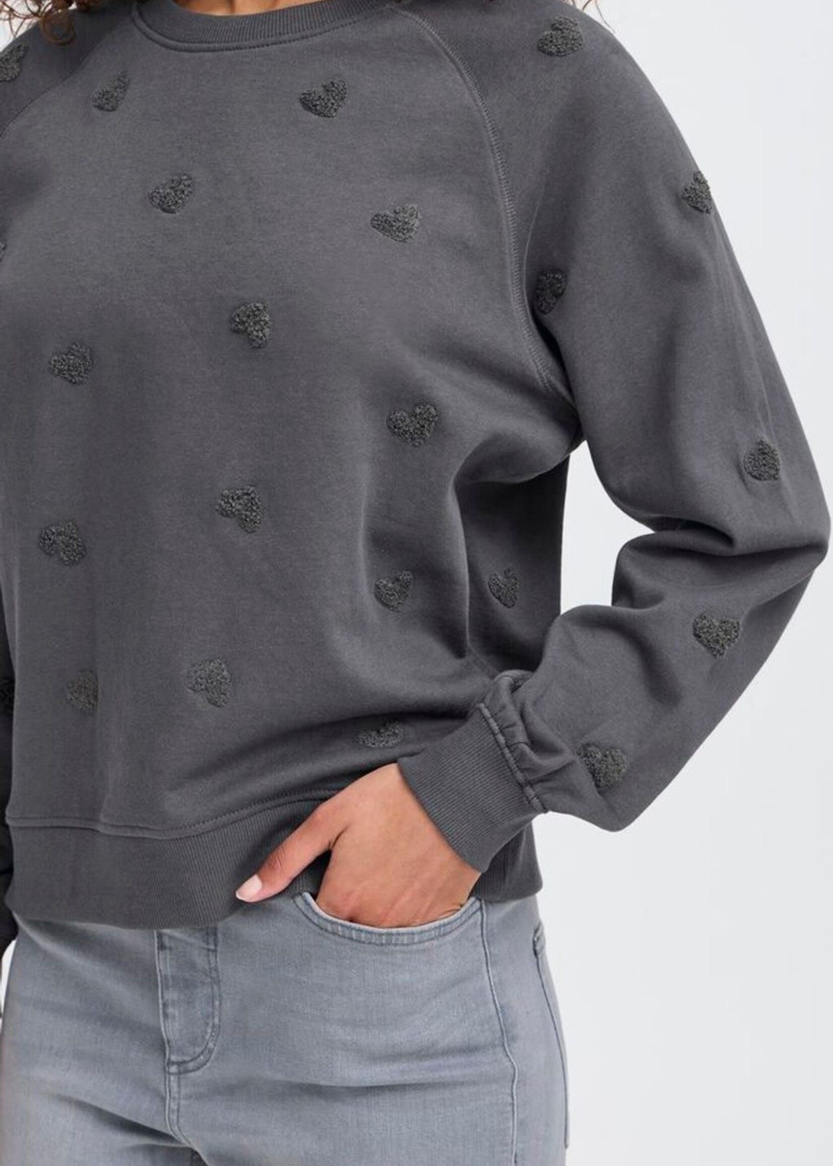 ICHI Ihkasura sweater love grijs