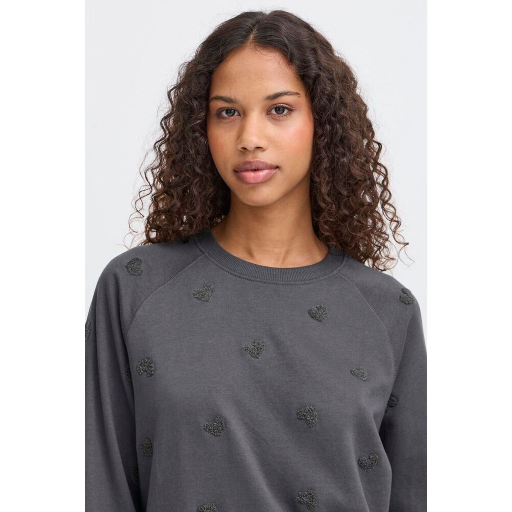 ICHI Ihkasura sweater love grijs