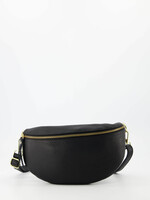 Leren tas Zoey Big Black