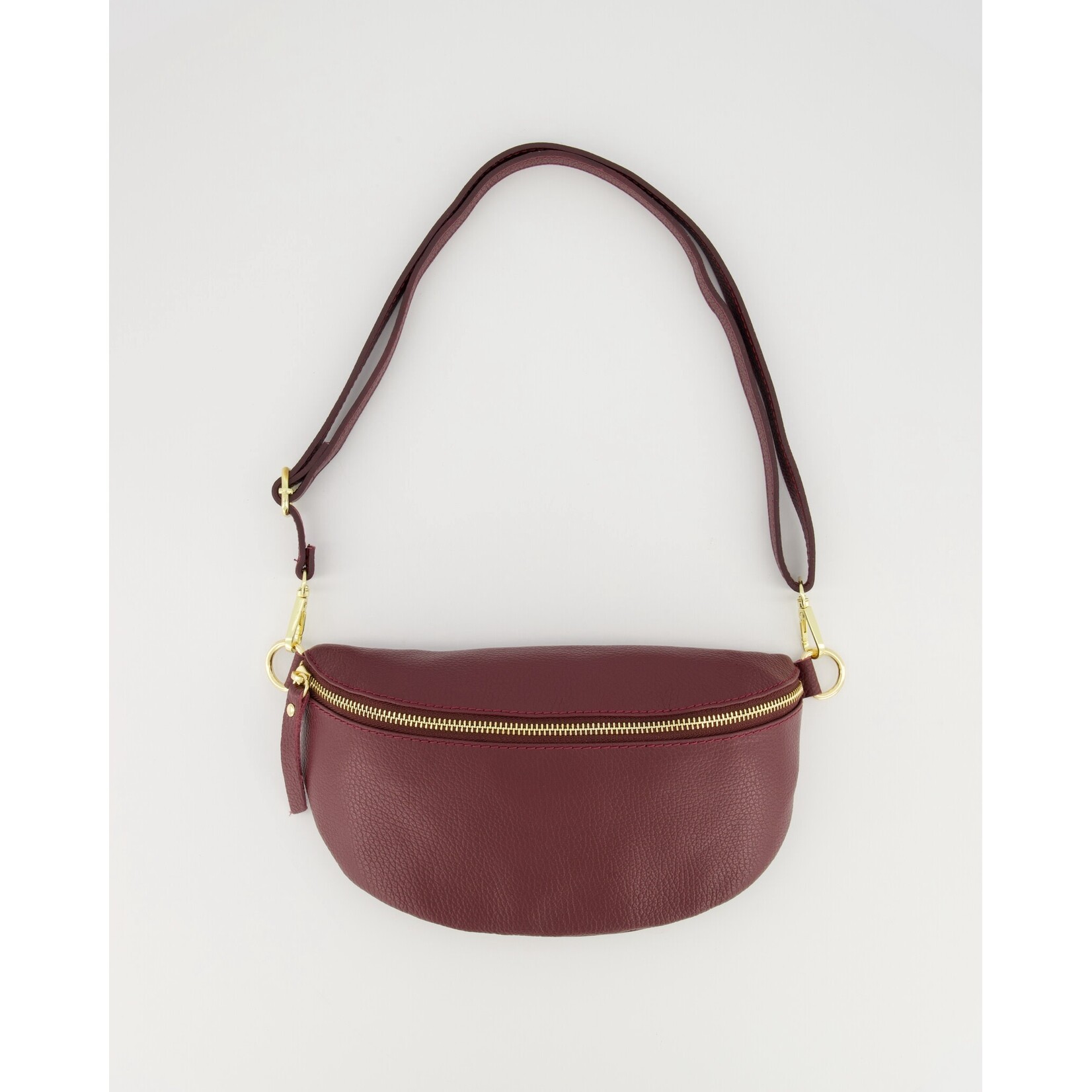 Leren tas Zoey Big Bordeaux rood