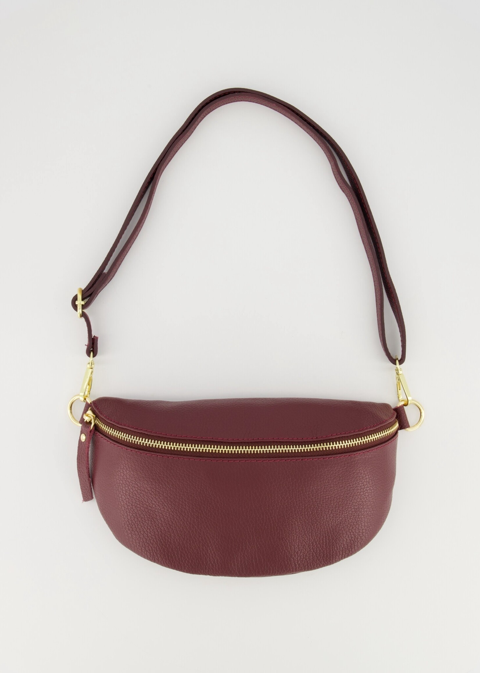 Leren tas Zoey Big Bordeaux rood
