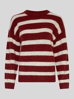 Moss Copenhagen Festina Hope pullover streep bordeaux rood