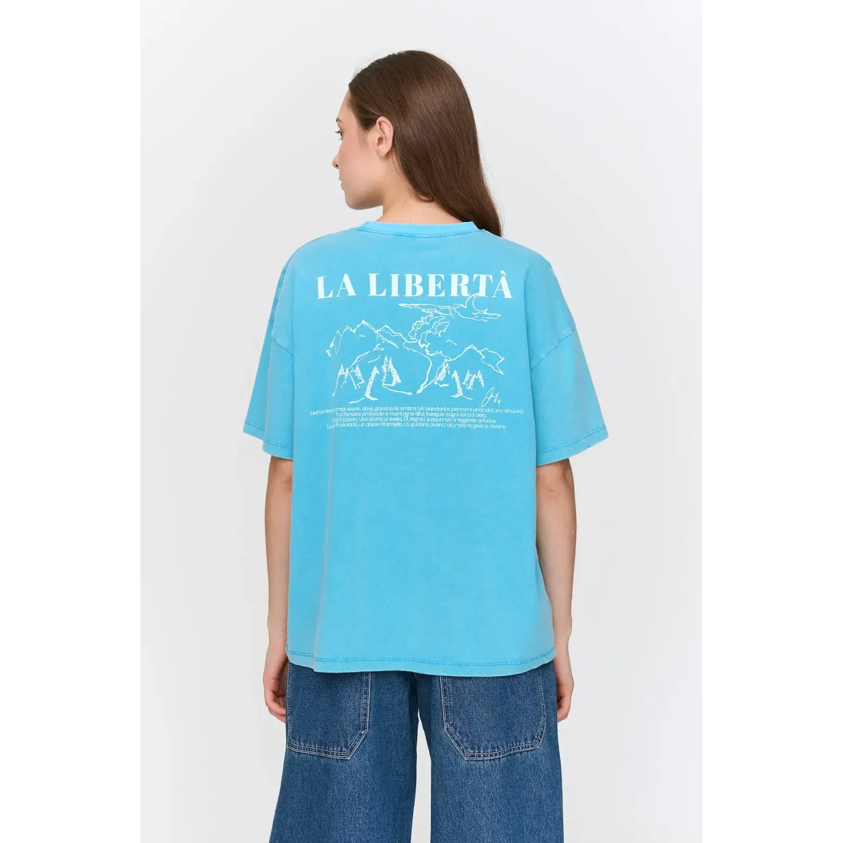 24Colours 24Colours T-shirt La Liberta blauw