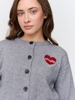 24Colours 24Colours vest Amour  grijs