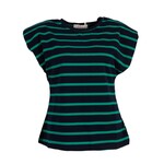 T-shirt streep Loes groen