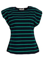 T-shirt streep Loes groen