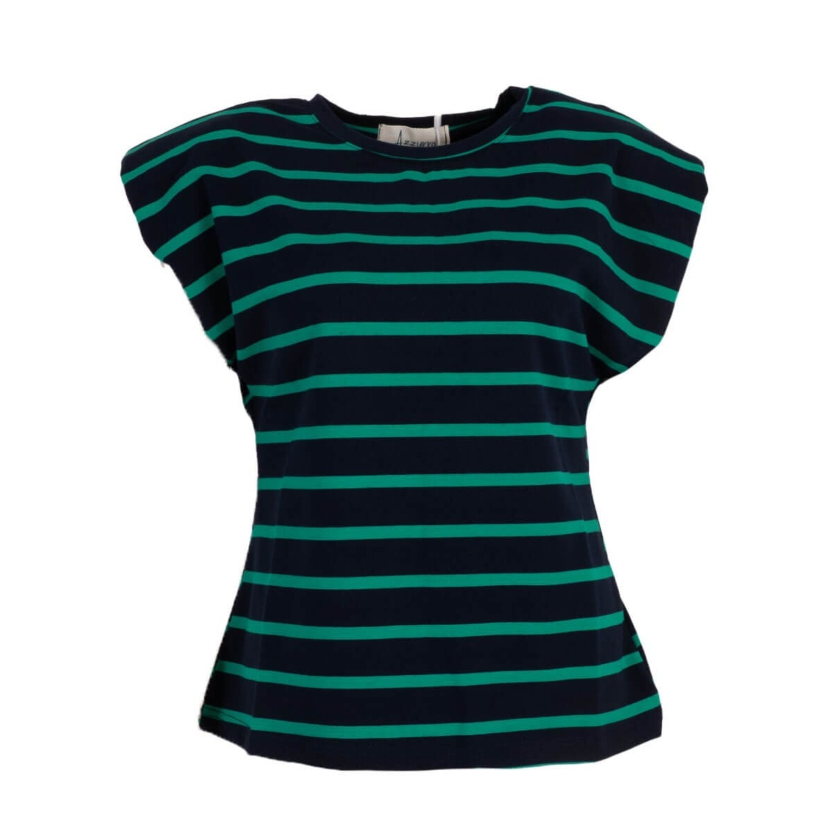 T-shirt streep Loes groen