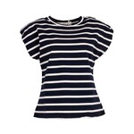 T-shirt streep Loes navy