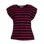 T-shirt streep Loes rood