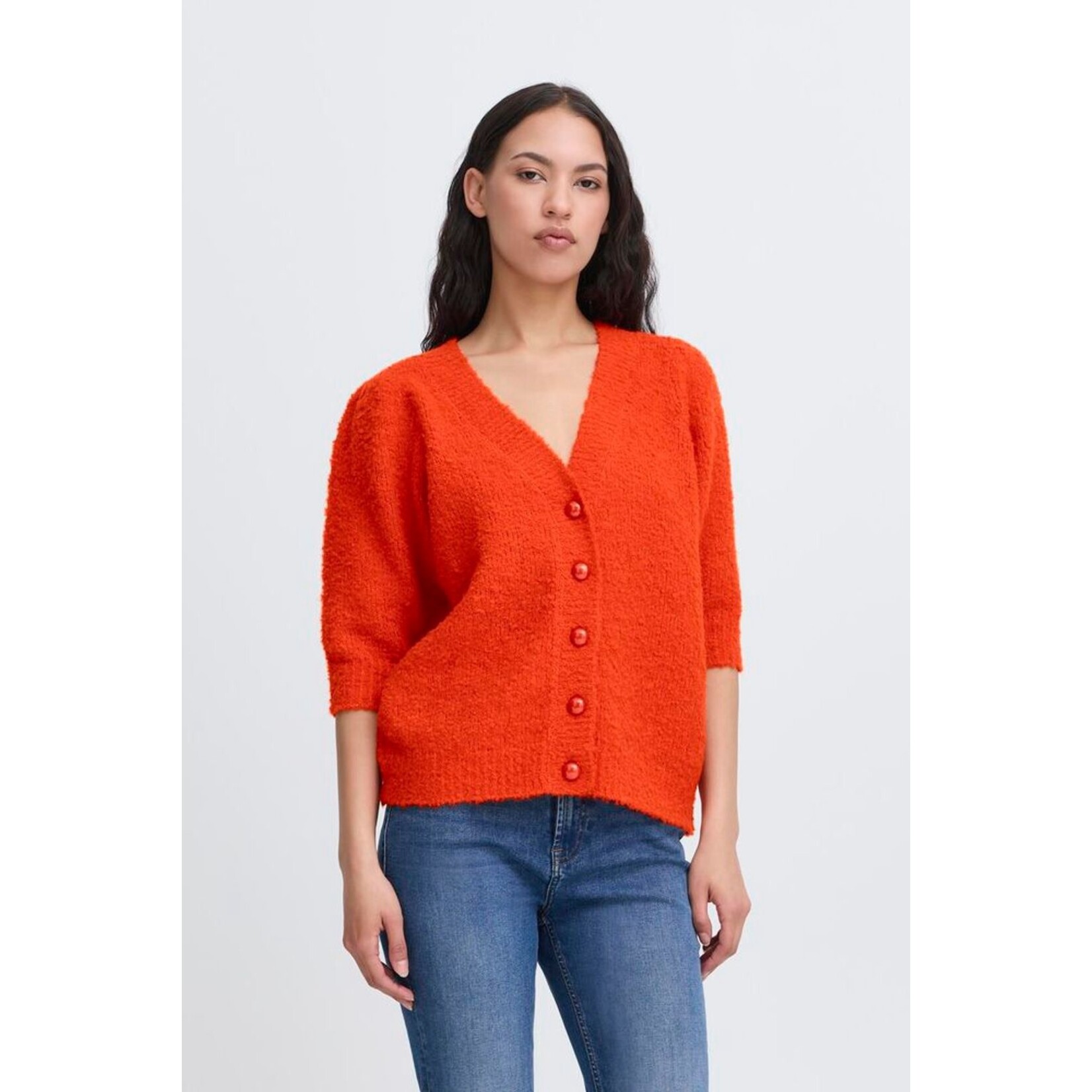 ICHI 2/4 vest Ihloucle oranje rood