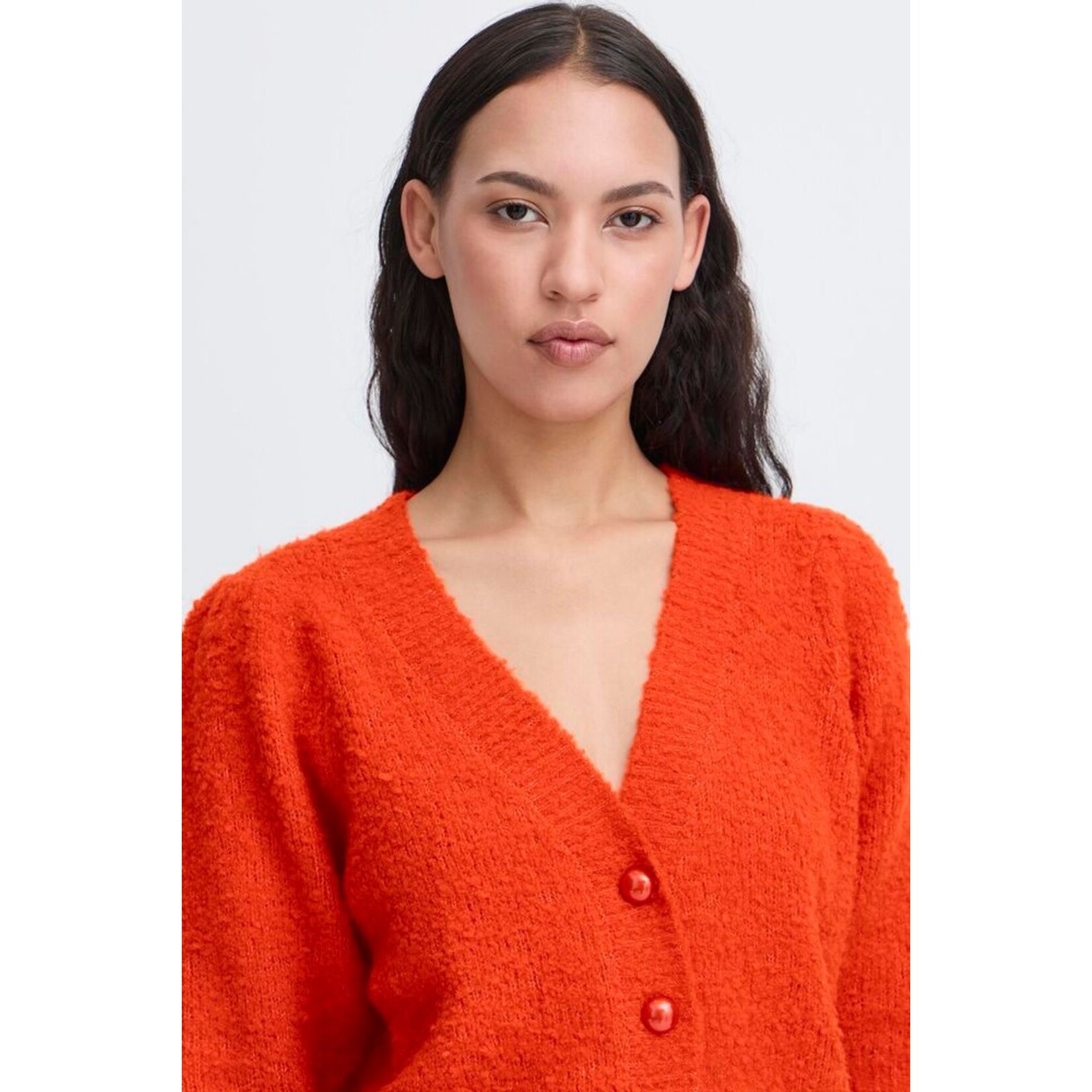 ICHI 2/4 vest Ihloucle oranje rood