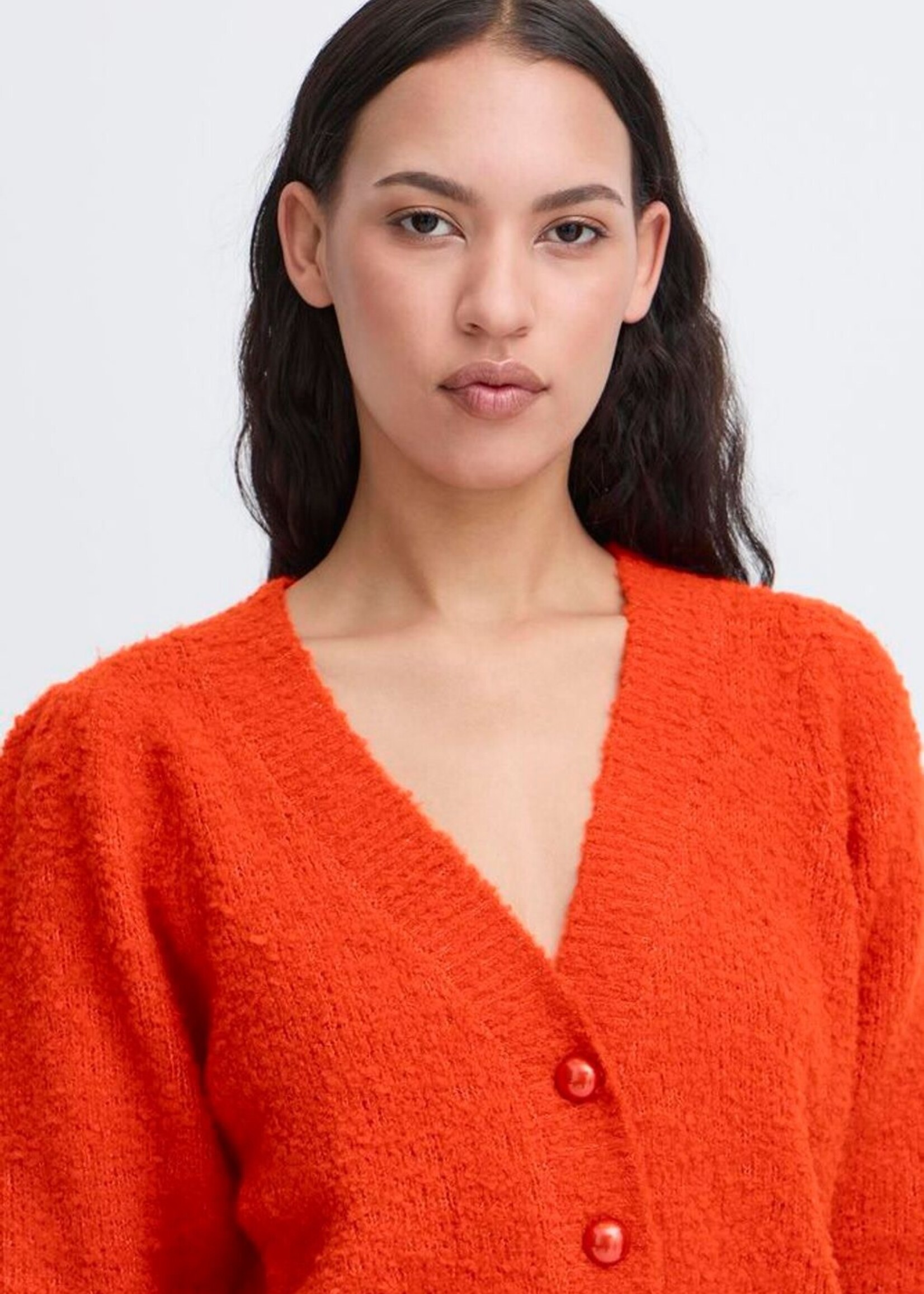 ICHI 2/4 vest Ihloucle oranje rood