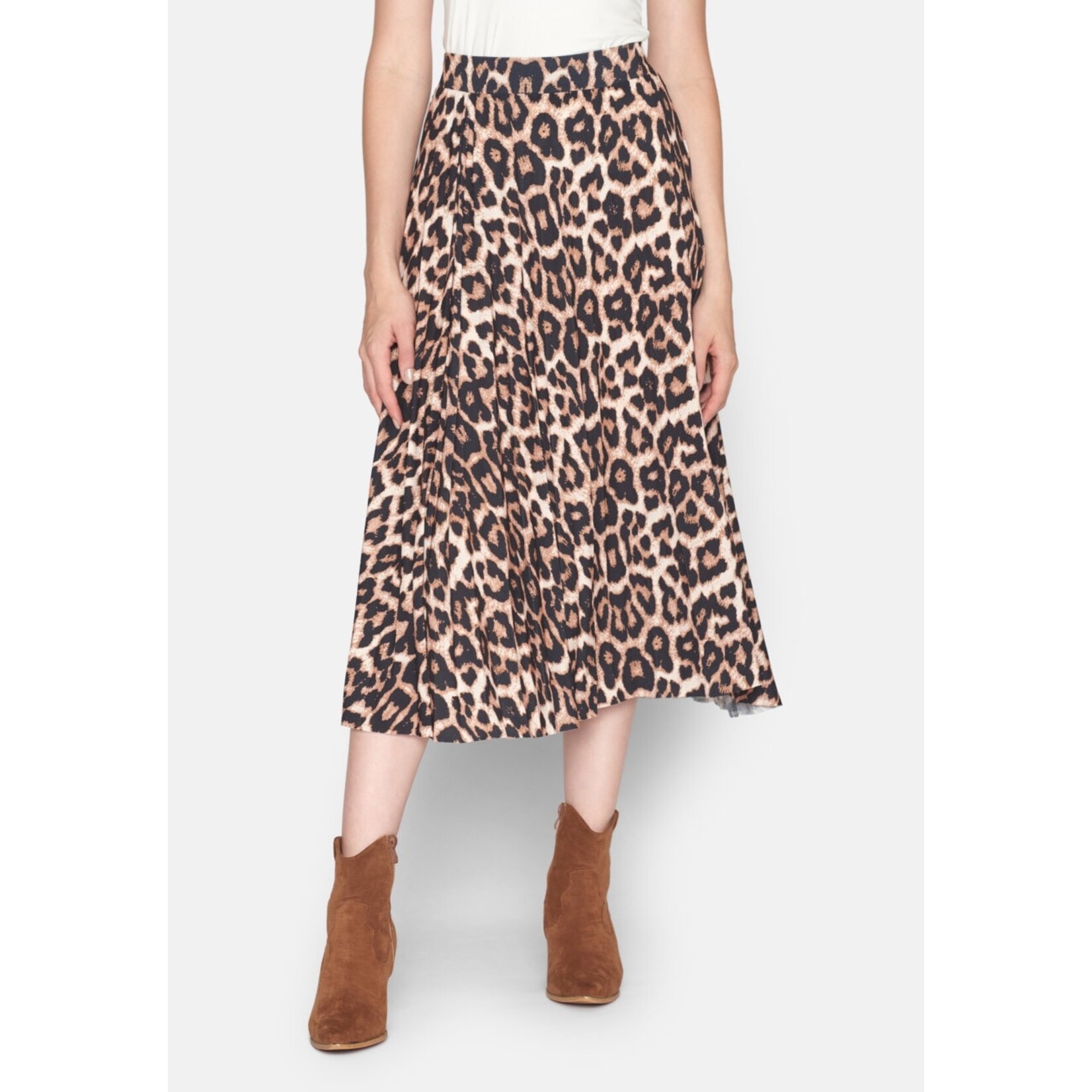 Sisters Point plisse Skirt Malou leopard