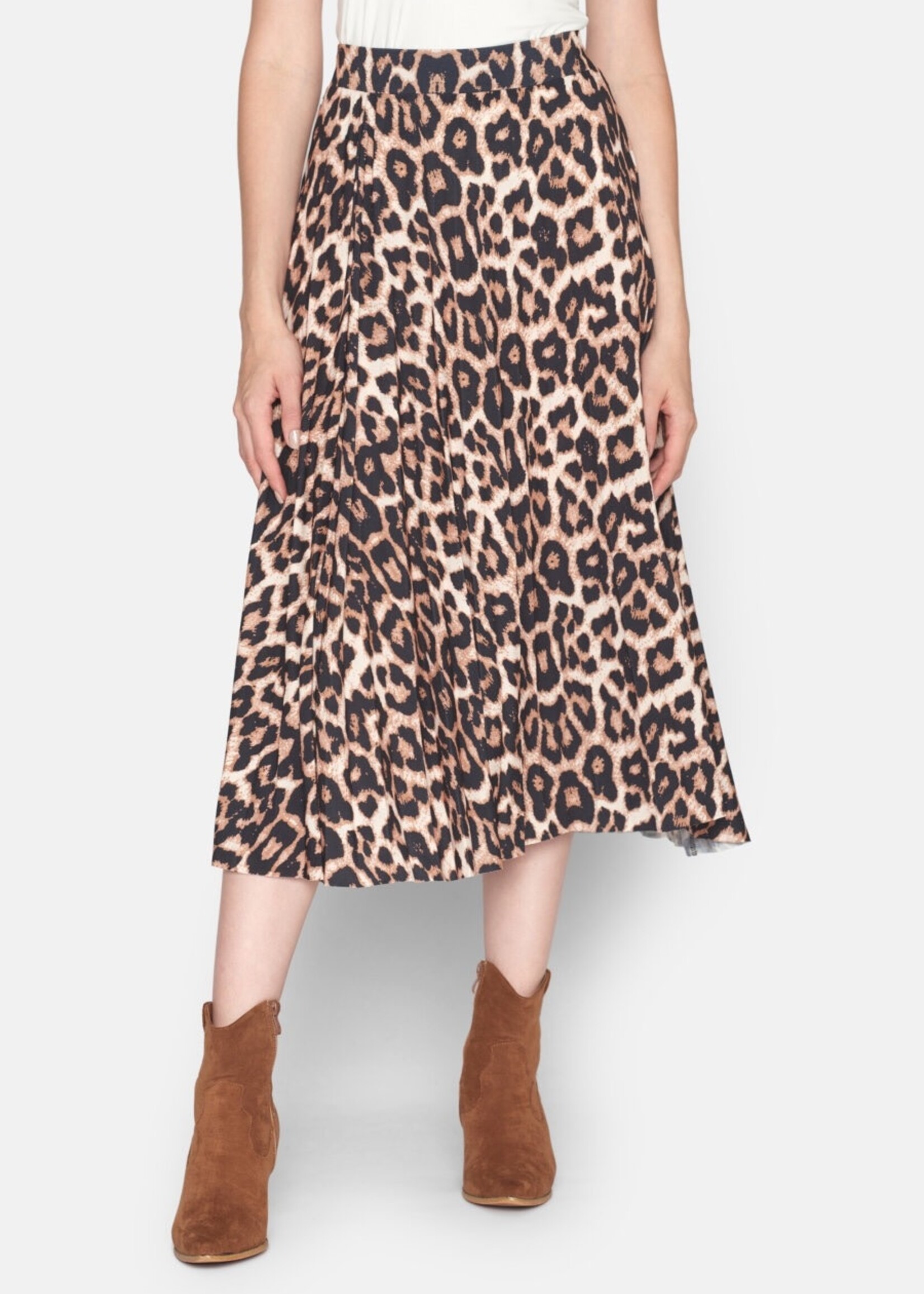 Sisters Point plisse Skirt Malou leopard