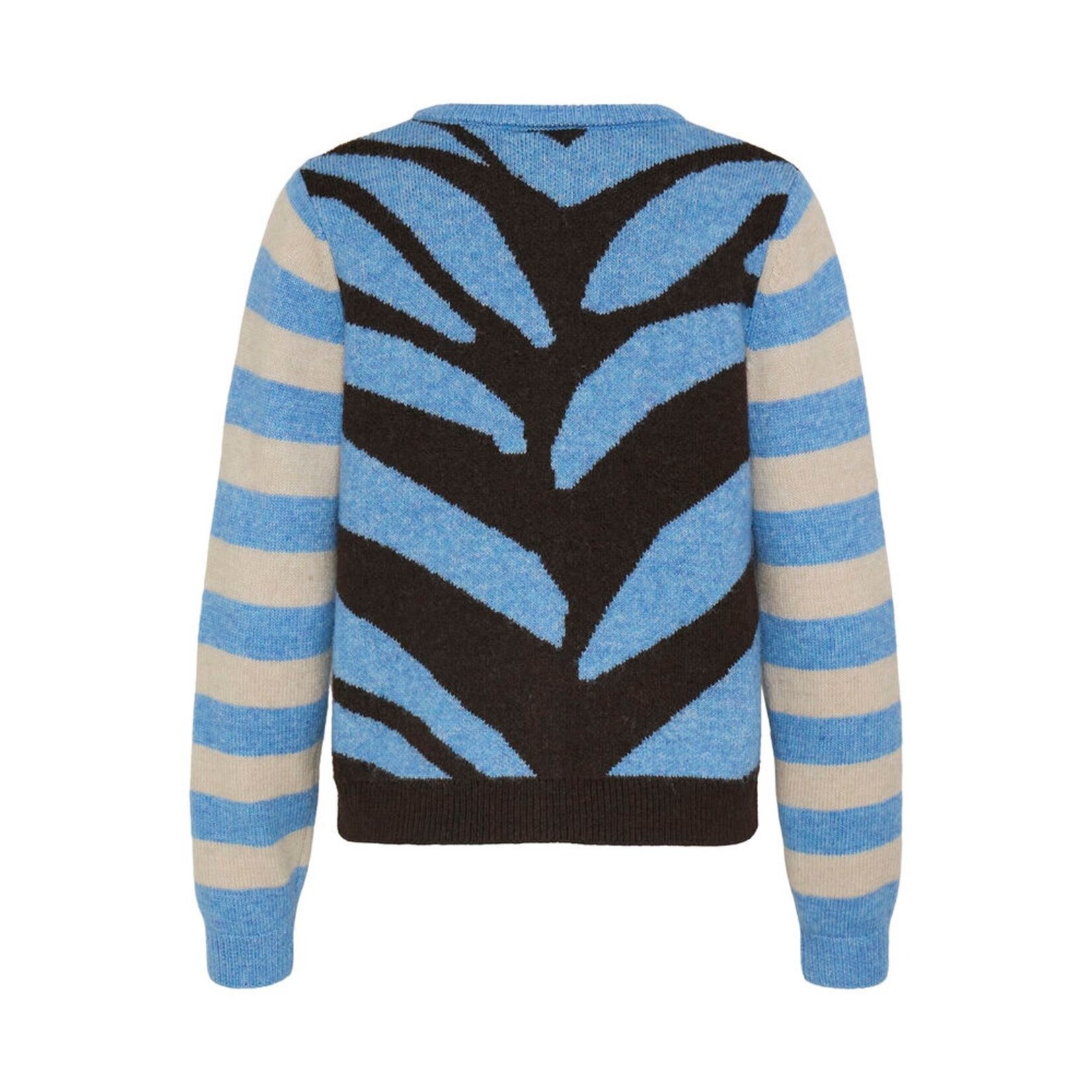 ICHI Ihlivoni vest print blauw